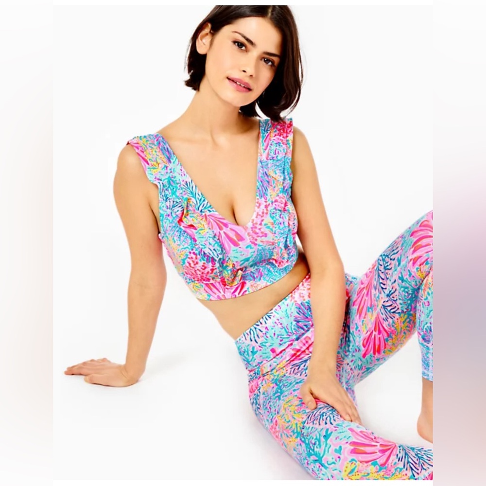 UPF 50+ Luxletic Sucre Ruffle Sports Bra